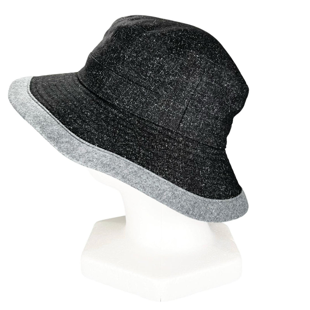 Pristine HERMES hat bucket black Virgin wool Women 58