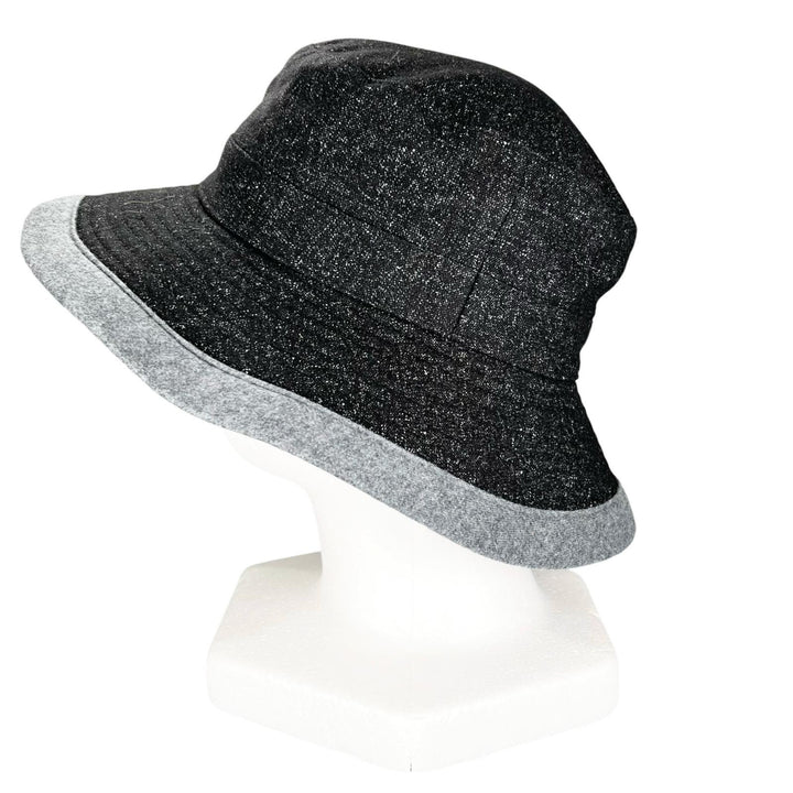 Pristine HERMES hat bucket black Virgin wool Women 58