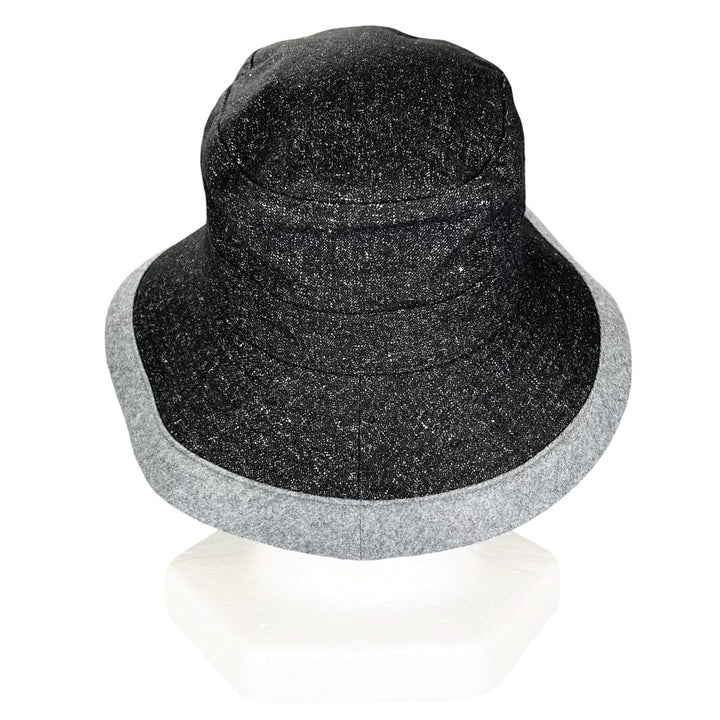Pristine HERMES hat bucket black Virgin wool Women 58