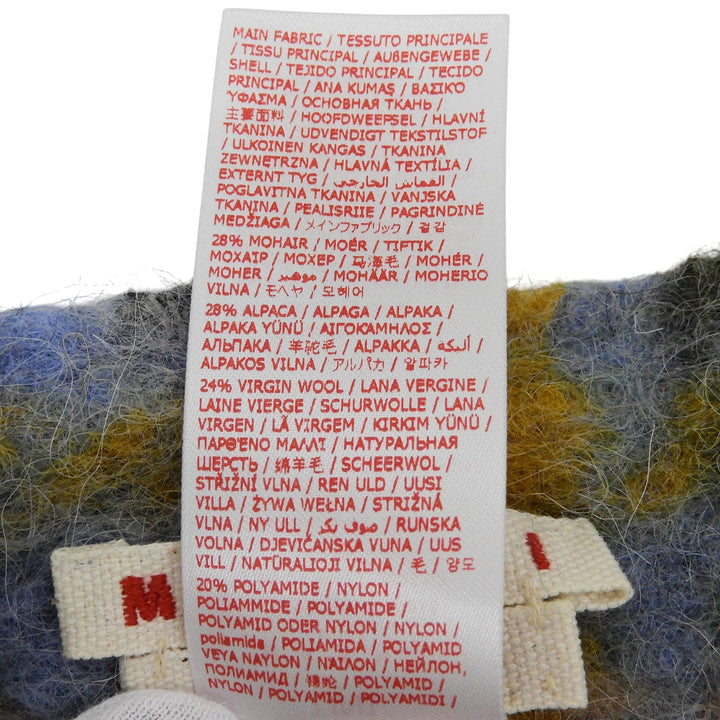 Great MARNI Scarf Fringe-trimmed check pattern multicolor mohair SCZC0077Y0