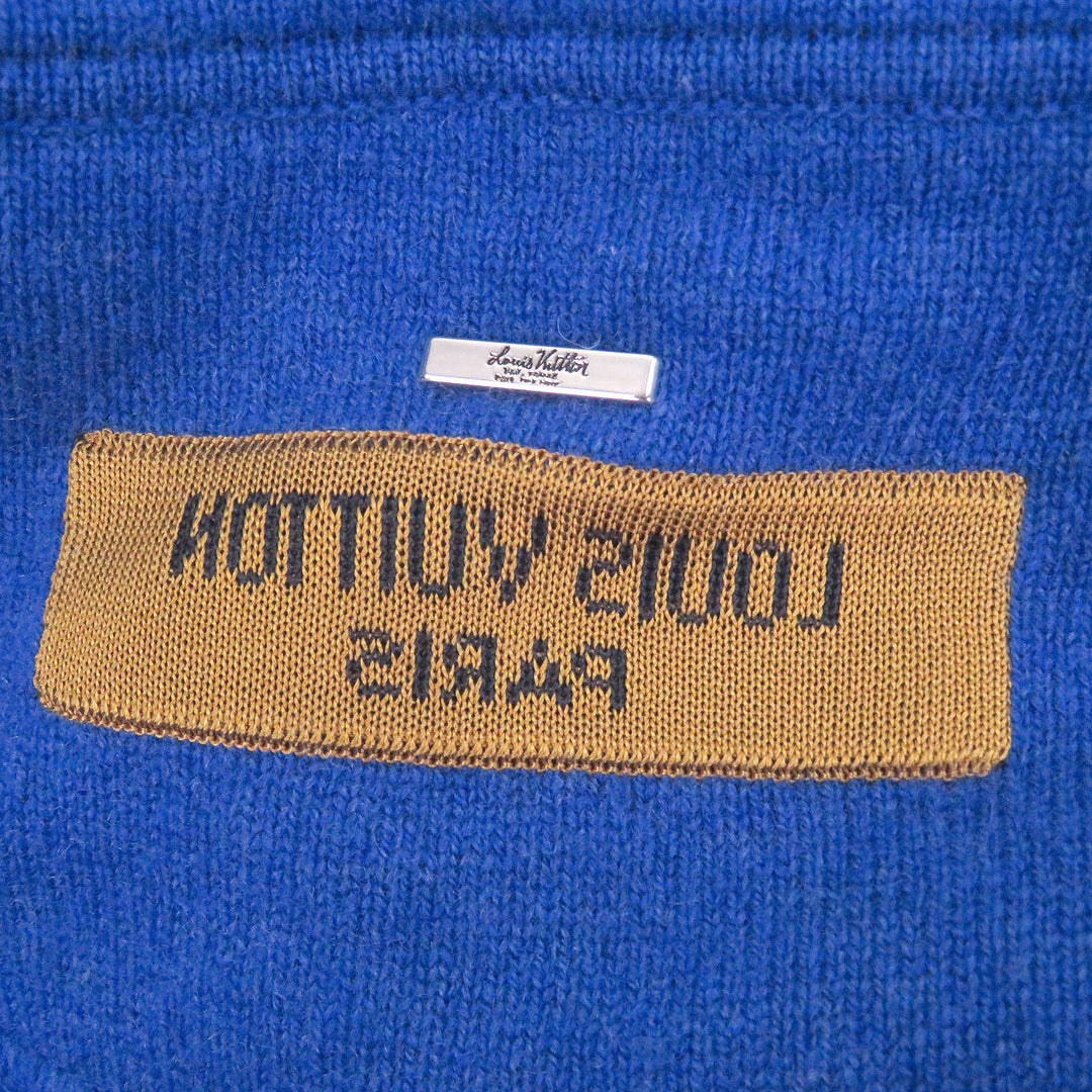Great LOUIS VUITTON hoodie Inside Out With logo pullover knit blue