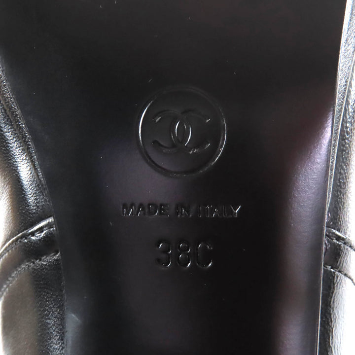 Pristine CHANEL Knee-high boots beige Suede leather Women 38 25A G46591
