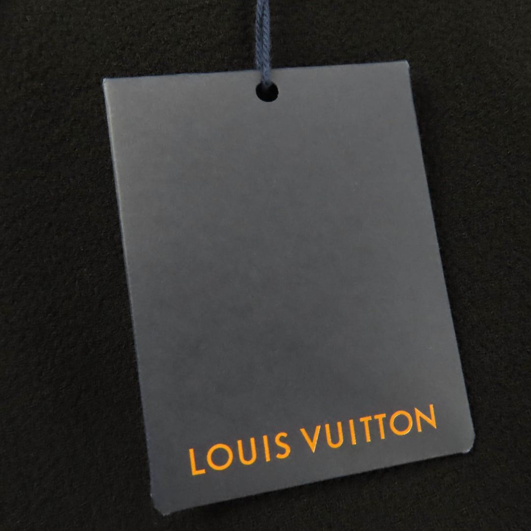 Pristine LOUIS VUITTON Mini skirt Leather belt with scalloped detail black 34
