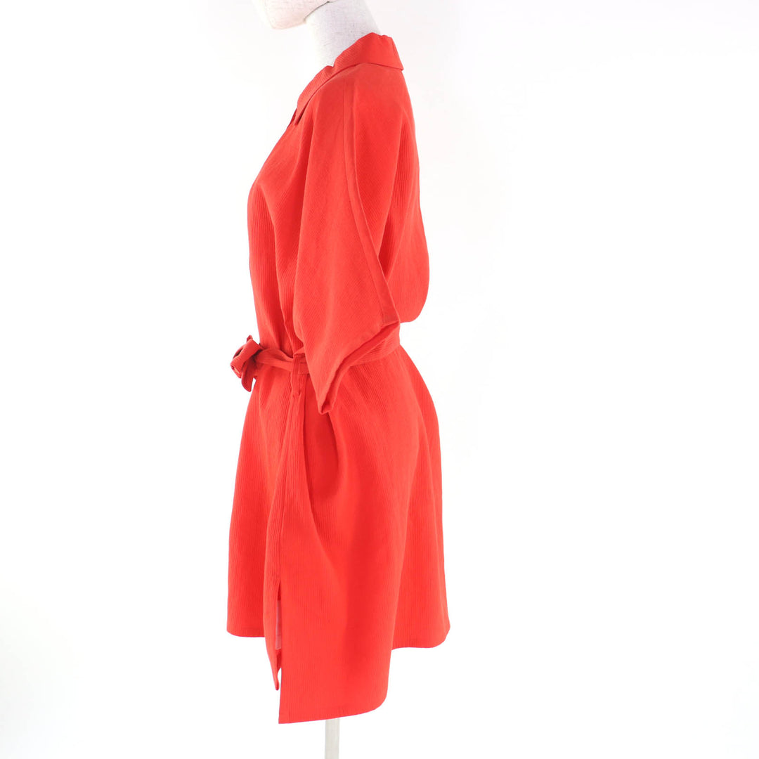 Pristine HERMES one piece Belted Chaine d'Ancre Shirt Dress cotton 38 4E3528DO