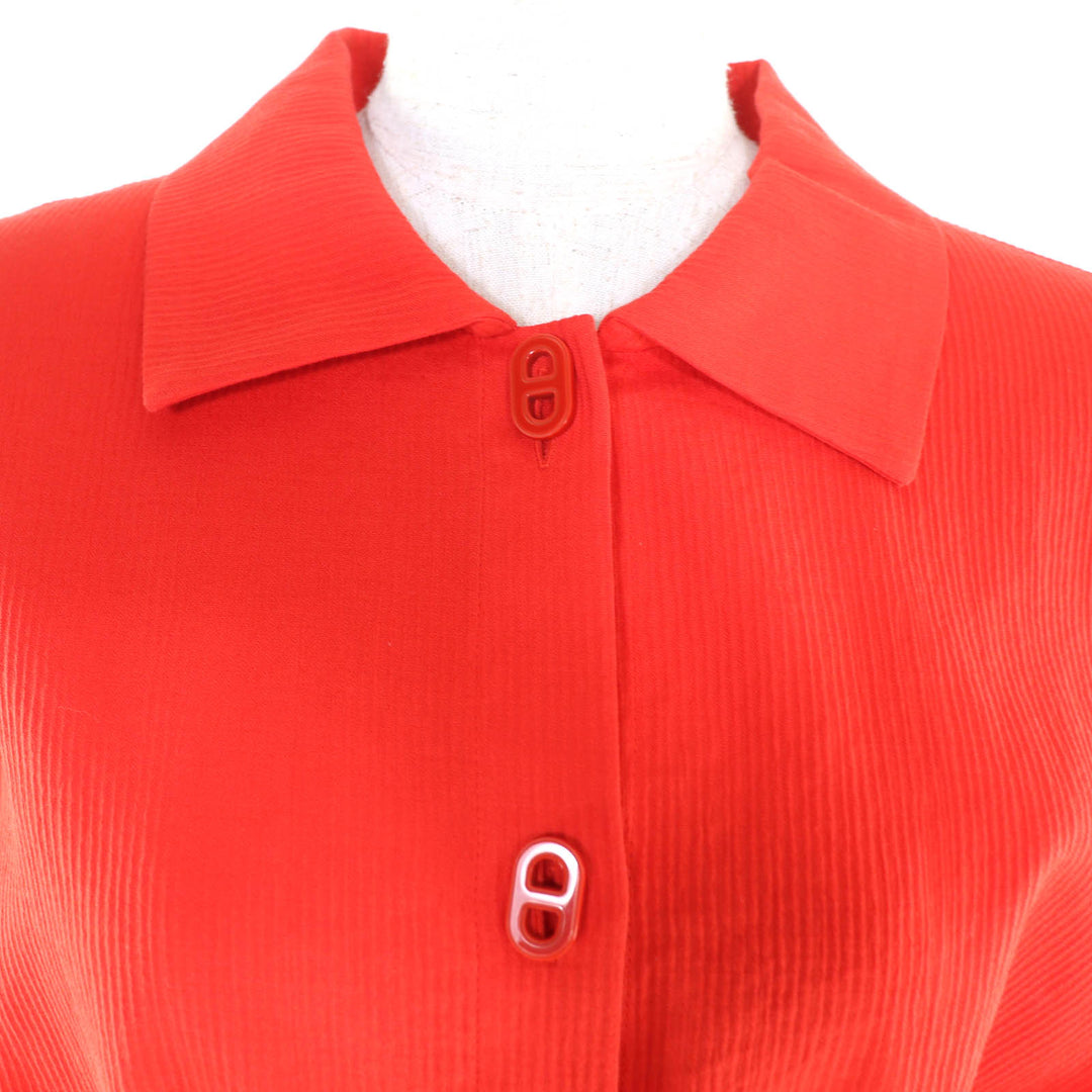 Pristine HERMES one piece Belted Chaine d'Ancre Shirt Dress cotton 38 4E3528DO