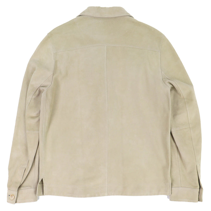 Discounted Very Good EMMETI Jacket Suede shirt jacket beige Goatskin mens 46 Sabbia6003