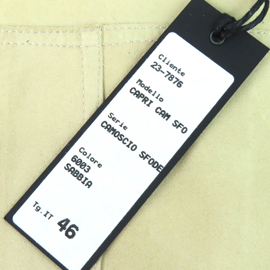 Discounted Very Good EMMETI Jacket Suede shirt jacket beige Goatskin mens 46 Sabbia6003