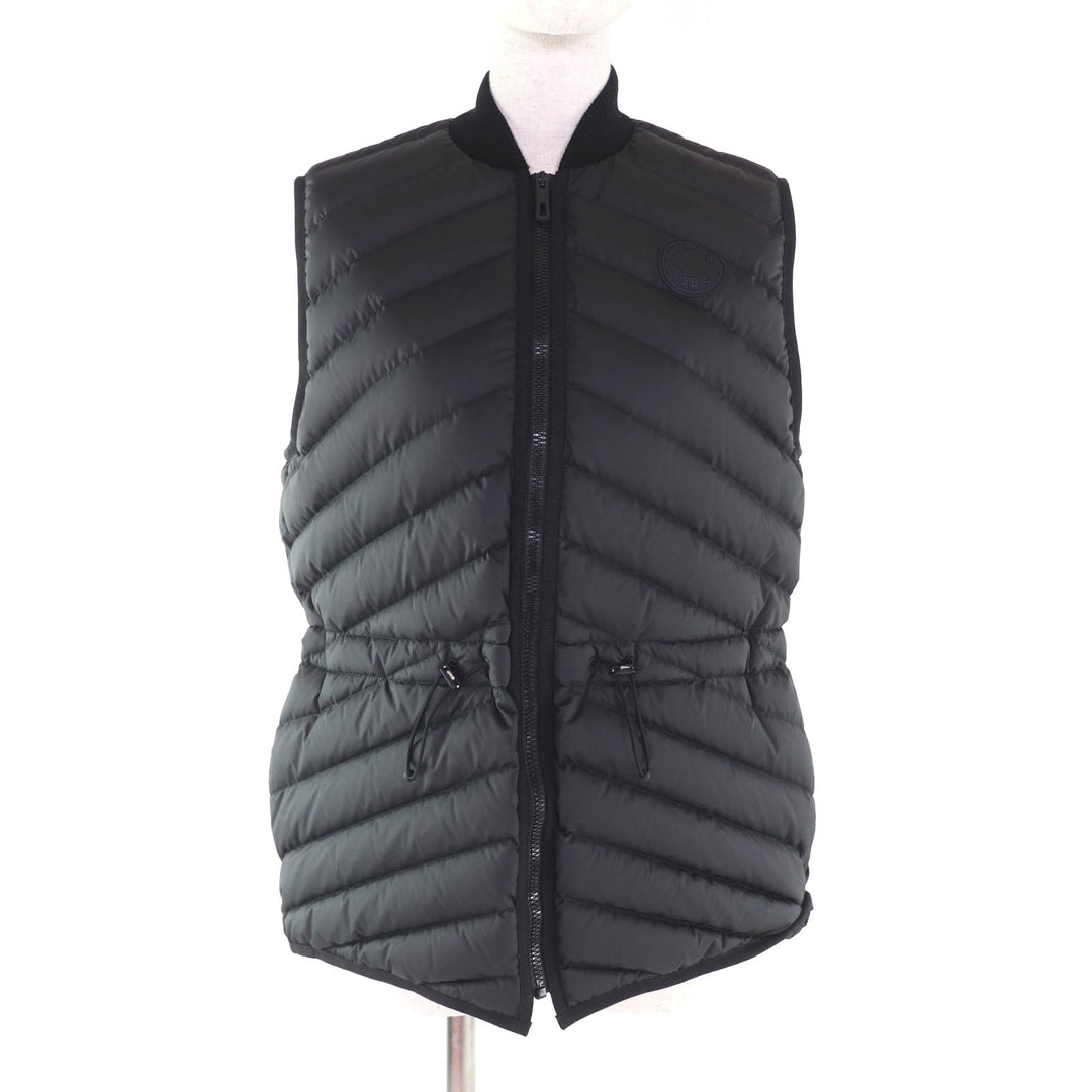 Excellent HERMES Down vest Long Quilted Vest black polyester Women 38 3H0156DA
