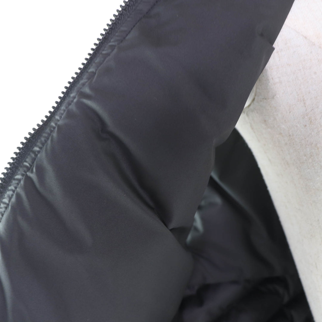 Excellent HERMES Down vest Long Quilted Vest black polyester Women 38 3H0156DA