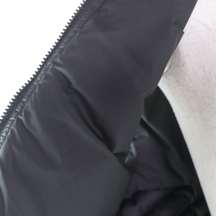 Excellent HERMES Down vest Long Quilted Vest black polyester Women 38 3H0156DA