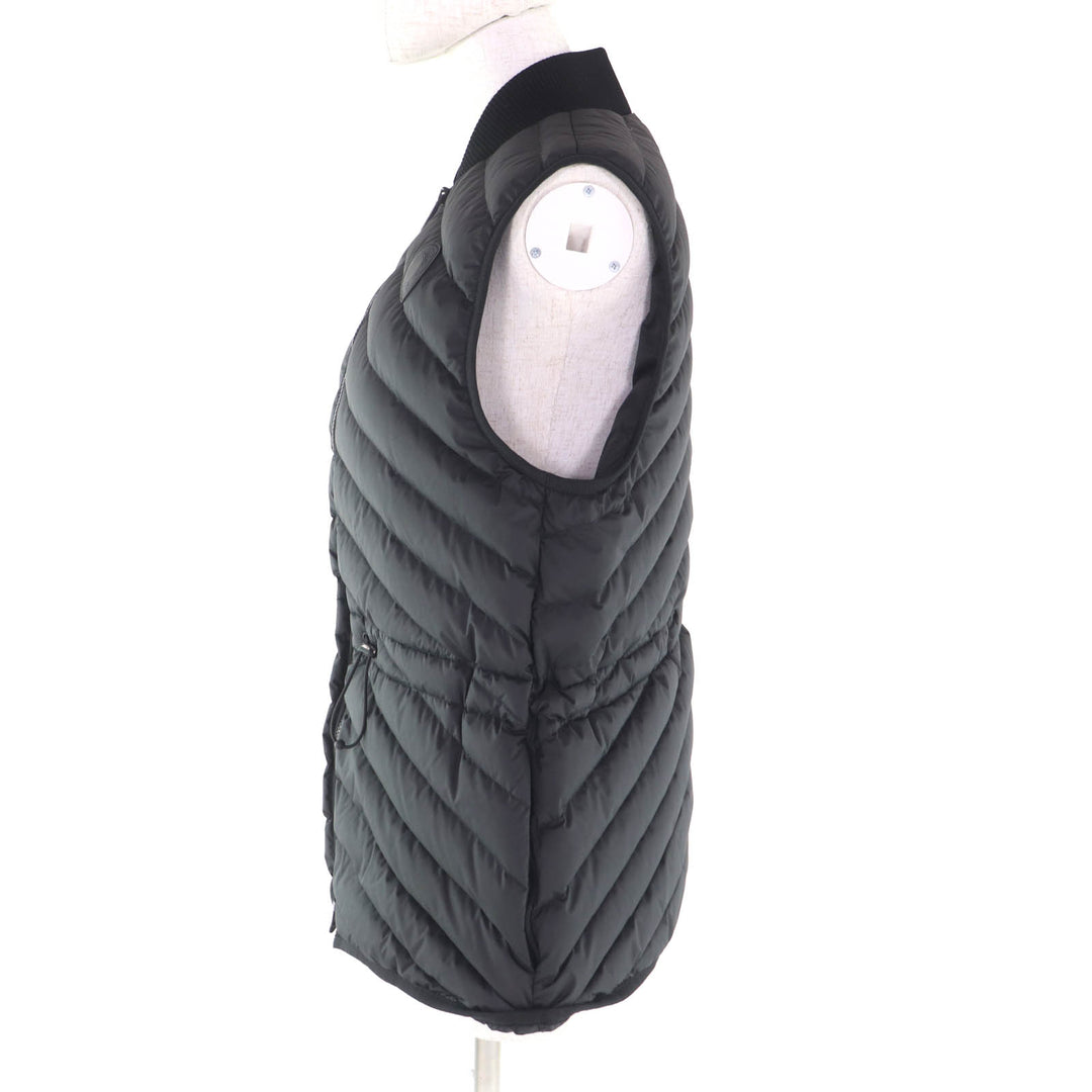 Excellent HERMES Down vest Long Quilted Vest black polyester Women 38 3H0156DA