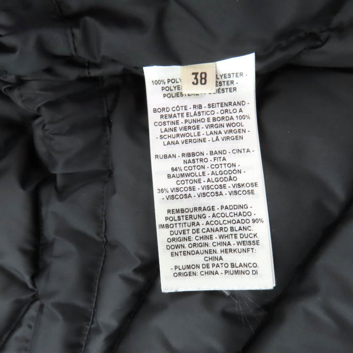 Excellent HERMES Down vest Long Quilted Vest black polyester Women 38 3H0156DA