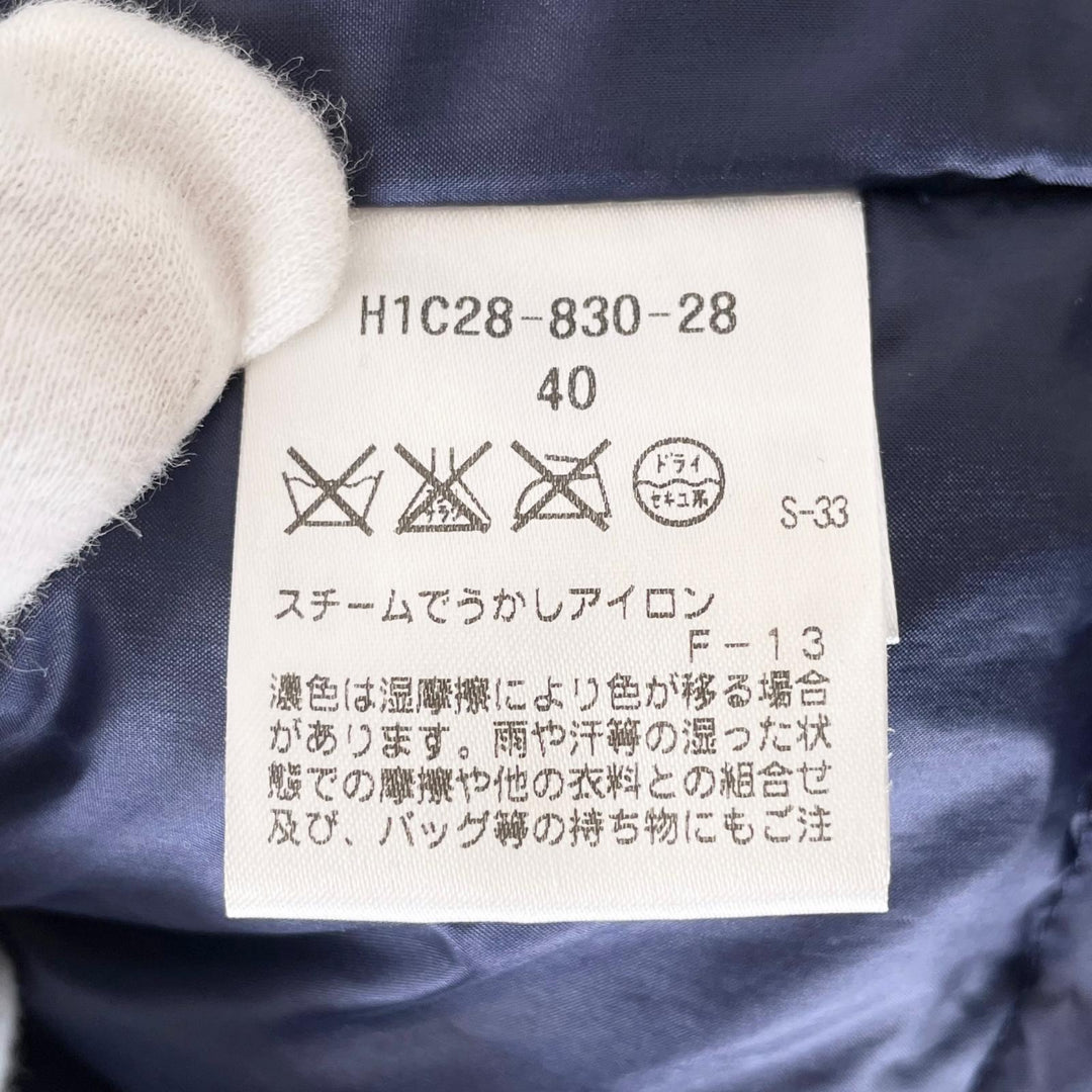 Great MACKINTOSH PHILOSOPHY down coat Logo button, hooded, check pattern wool 40