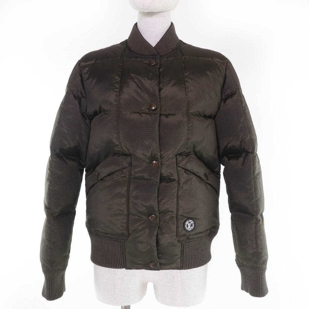 Excellent LOUIS VUITTON Down jacket Monogram lining and logo rubber patch 34