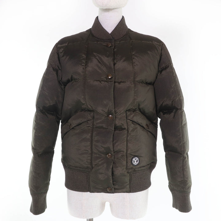 Excellent LOUIS VUITTON Down jacket Monogram lining and logo rubber patch 34