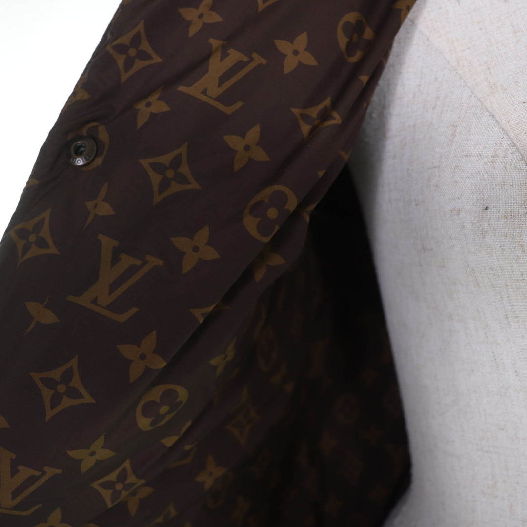 Excellent LOUIS VUITTON Down jacket Monogram lining and logo rubber patch 34