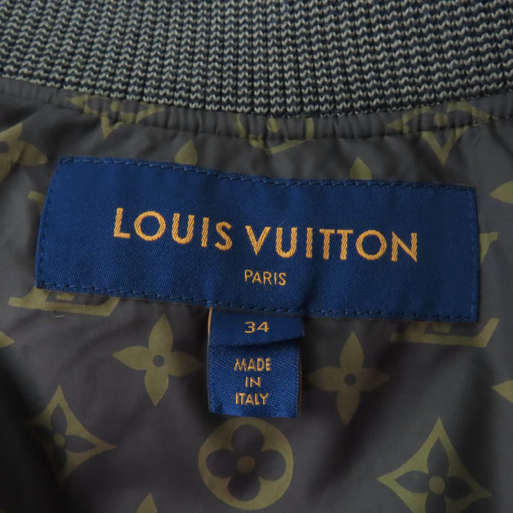 Excellent LOUIS VUITTON Down jacket Monogram lining and logo rubber patch 34