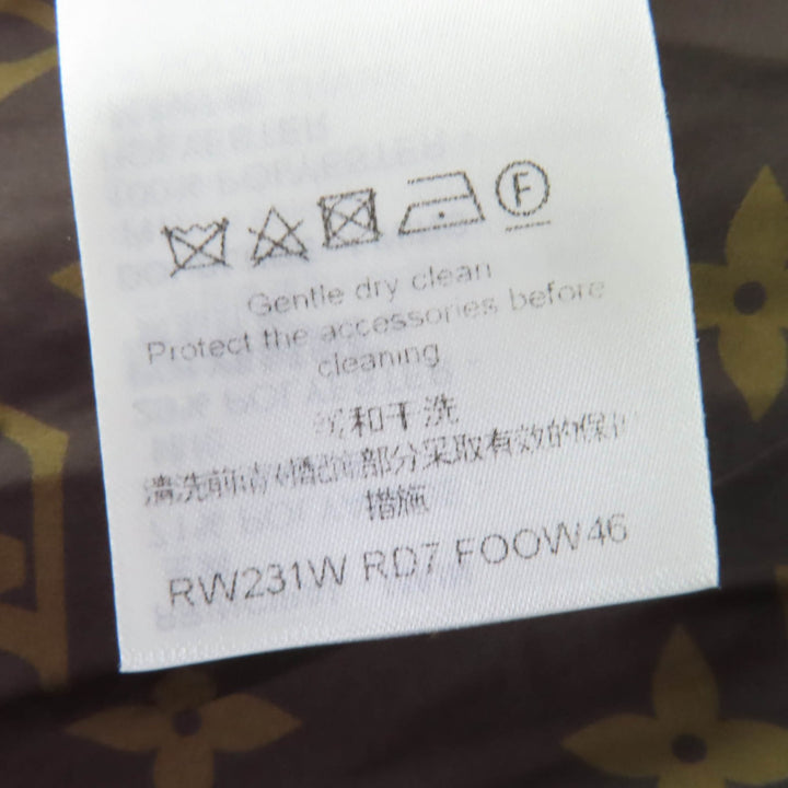 Excellent LOUIS VUITTON Down jacket Monogram lining and logo rubber patch 34