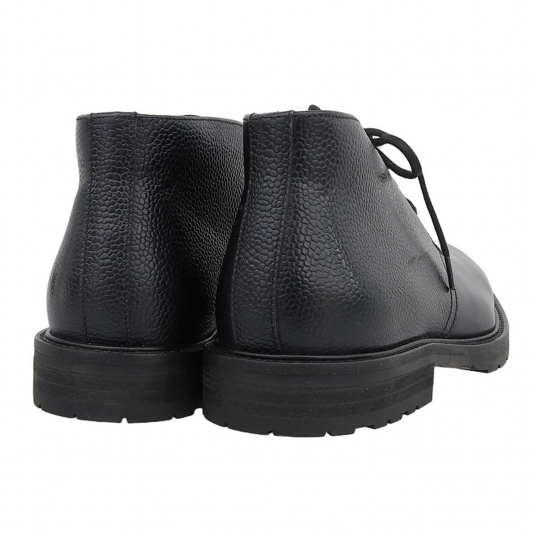 Pristine ARMANI COLLEZIONI Fleece-lined Chukka Boots Navy Cowhide mens 7