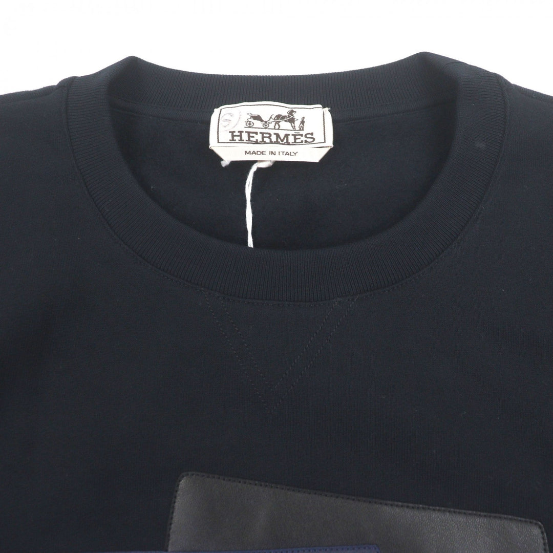 Pristine HERMES sweat ETRIERS DECALES Dark navy cotton mens L