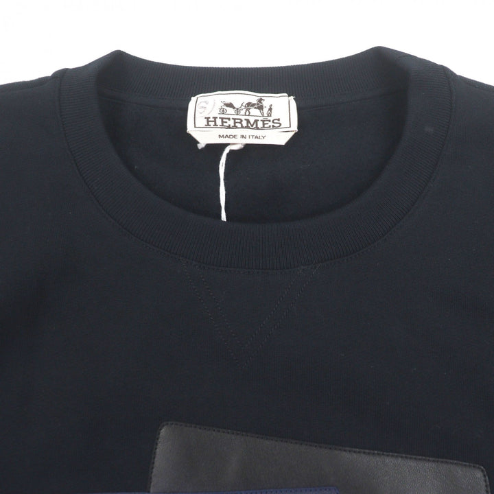 Pristine HERMES sweat ETRIERS DECALES Dark navy cotton mens L
