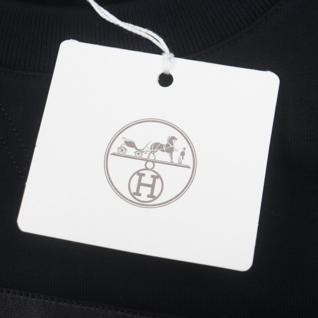 Pristine HERMES sweat ETRIERS DECALES Dark navy cotton mens L