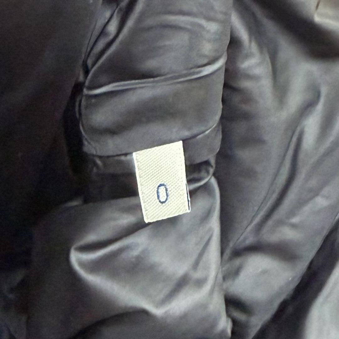 Great MONCLER down coat HERMINE Logo patch and hood black Nylon Women 0