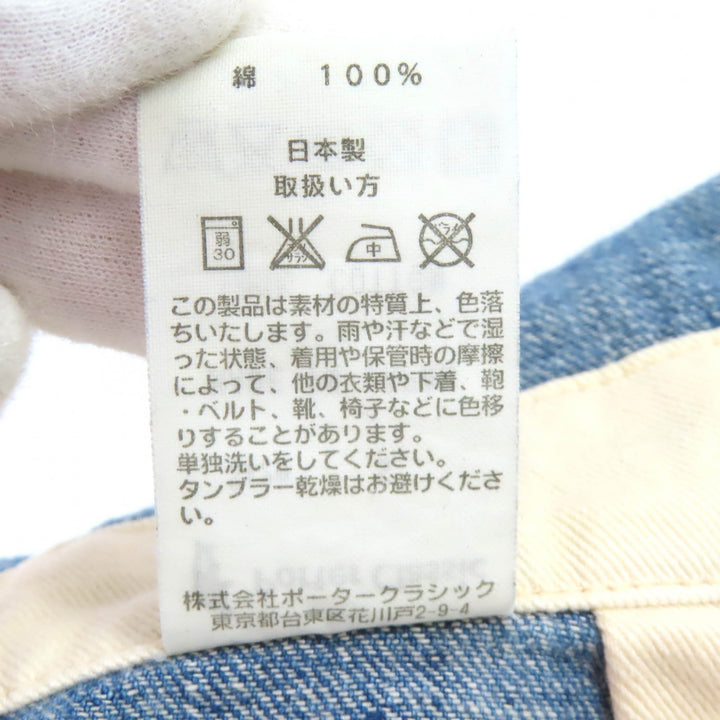 Discounted Very Good PORTER CLASSIC overalls Denim overalls Indigo blue cotton mens S