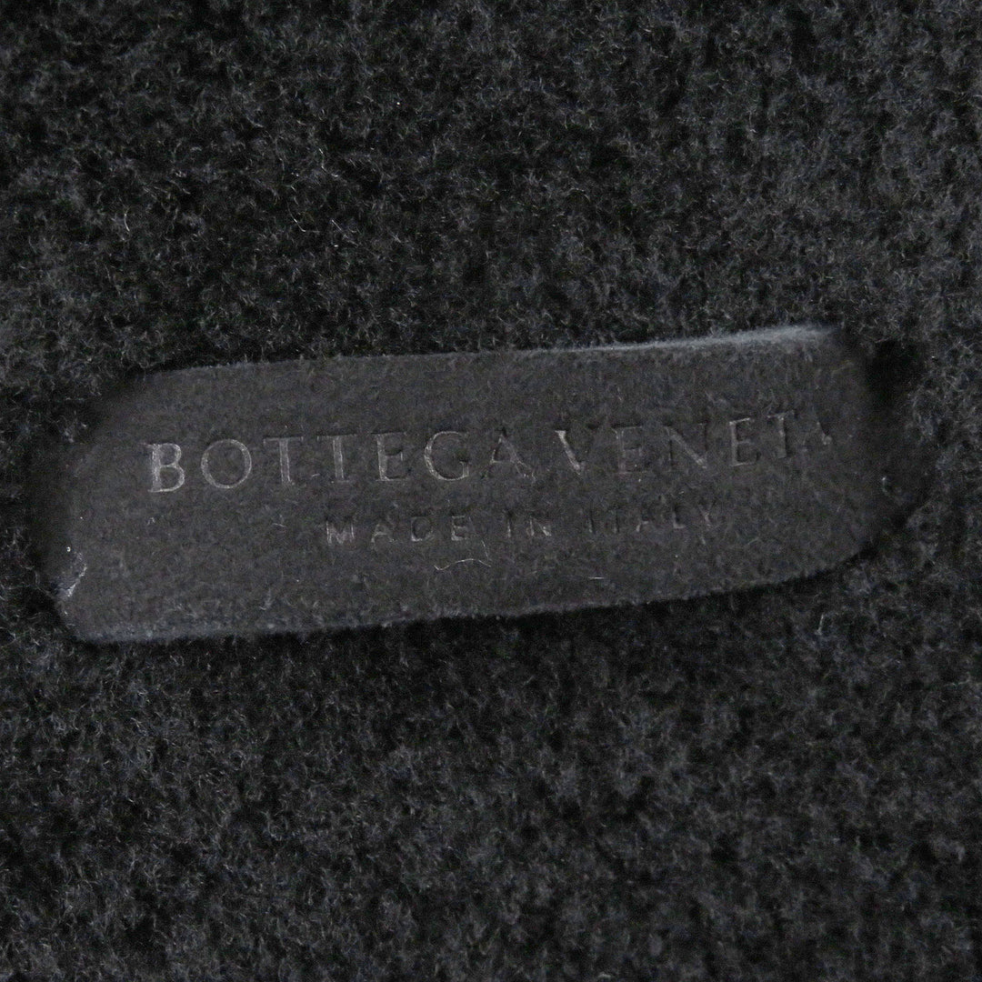 Very Good BOTTEGAVENETA Mouton jacket INTRECCIATO double black Sheep leather