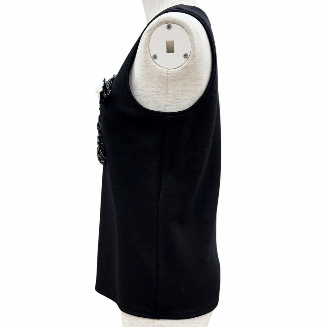 Pristine CHANEL tops black wool Women 38 P64484