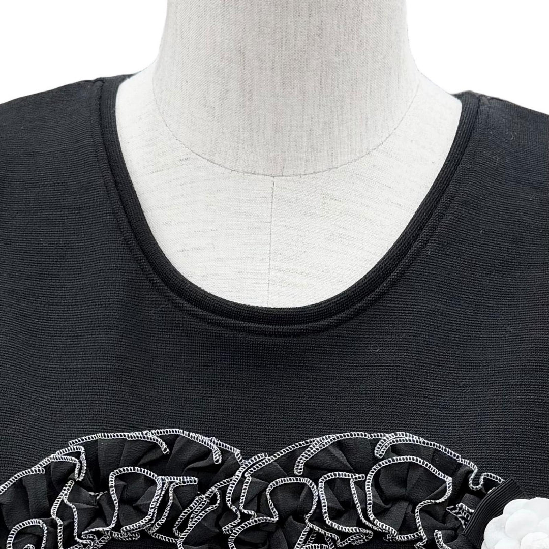 Pristine CHANEL tops black wool Women 38 P64484