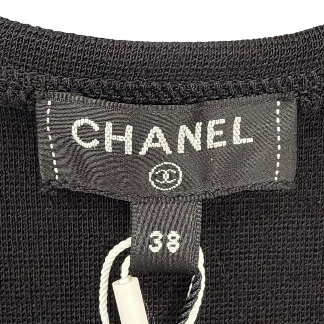 Pristine CHANEL tops black wool Women 38 P64484