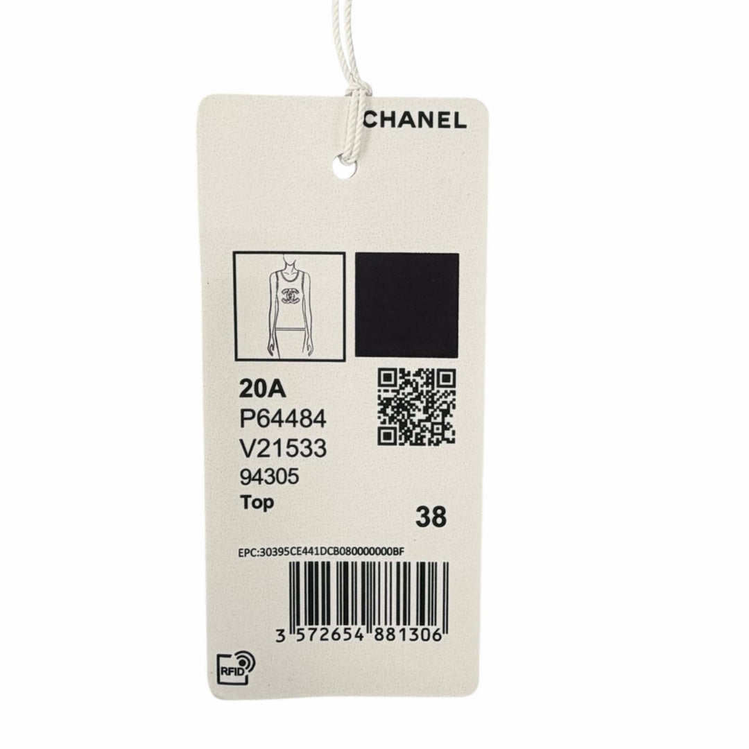 Pristine CHANEL tops black wool Women 38 P64484