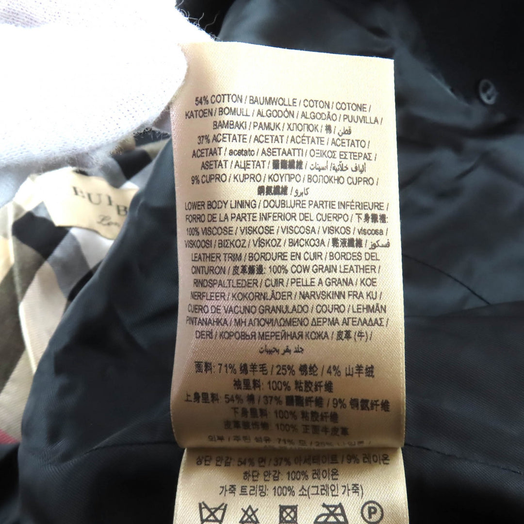Pristine BURBERRY coat black wool Women 44 3965631