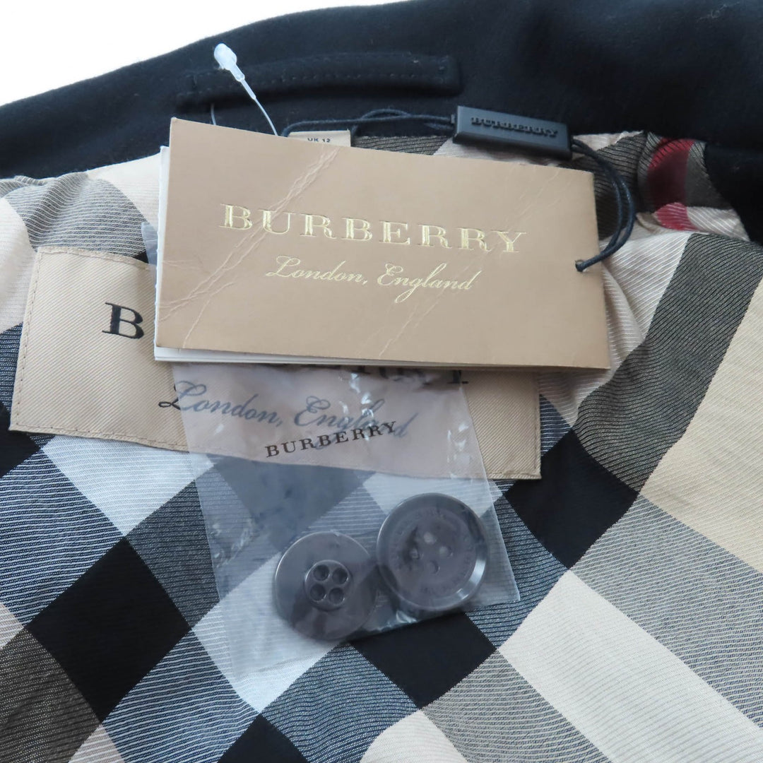 Pristine BURBERRY coat black wool Women 44 3965631