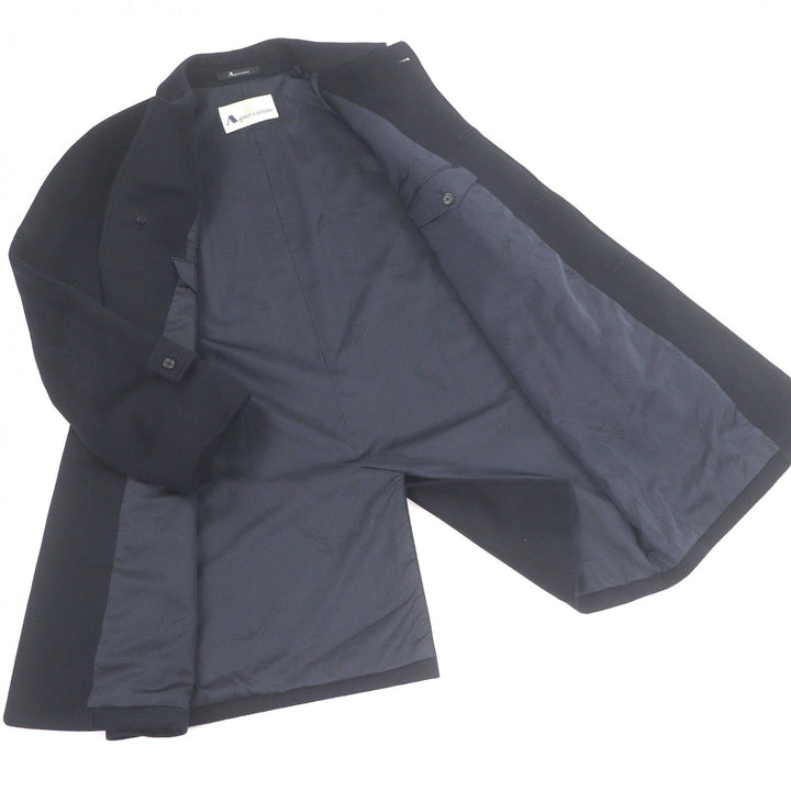 Excellent Aquascutum coat fly front Navy cashmere mens 38