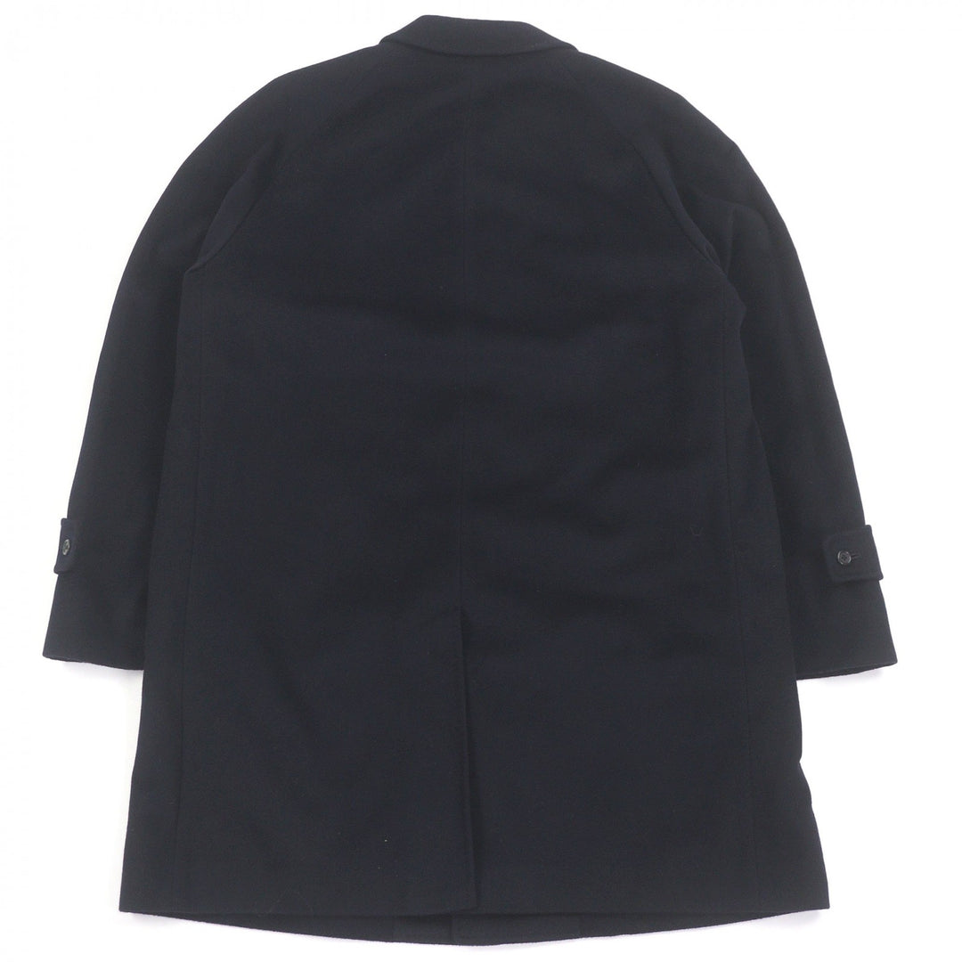 Excellent Aquascutum coat fly front Navy cashmere mens 38