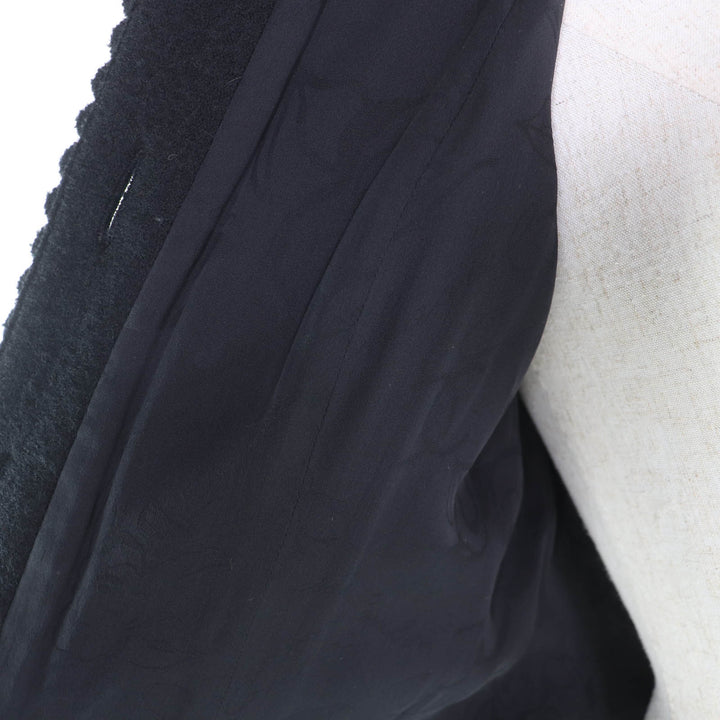 Excellent CHANEL Jacket Dallas Button black wool Women 36 P49405