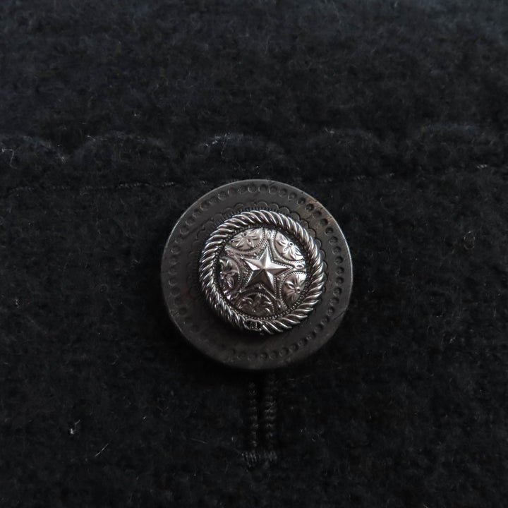 Excellent CHANEL Jacket Dallas Button black wool Women 36 P49405