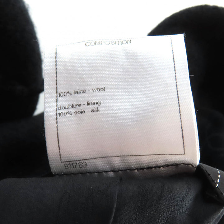 Excellent CHANEL Jacket Dallas Button black wool Women 36 P49405