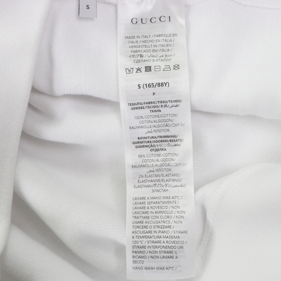 Pristine GUCCI hoodie Embossed Double G Pullover white cotton mens S 837930