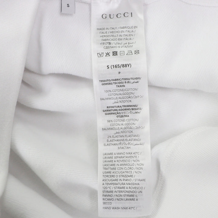 Pristine GUCCI hoodie Embossed Double G Pullover white cotton mens S 837930