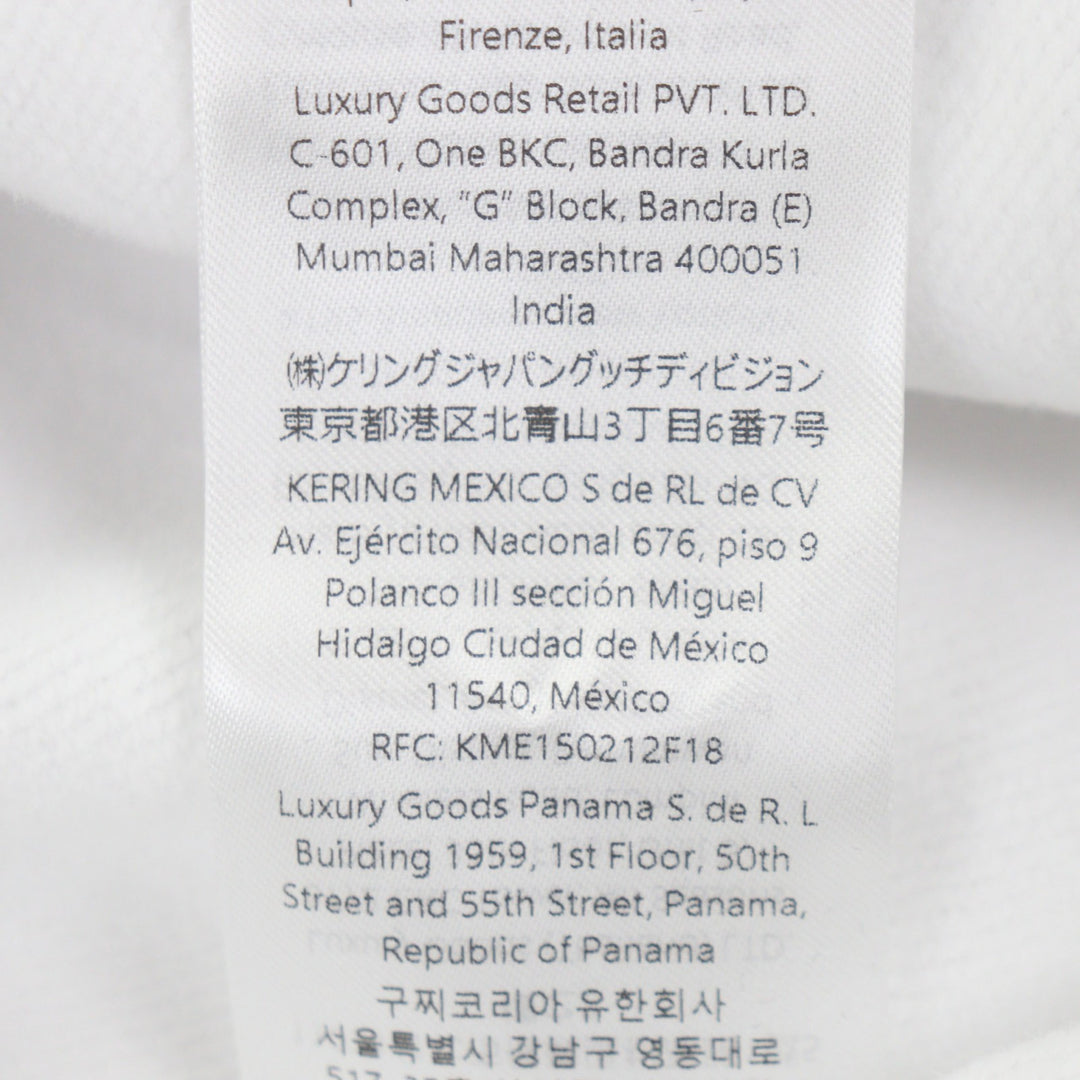 Pristine GUCCI hoodie Embossed Double G Pullover white cotton mens S 837930