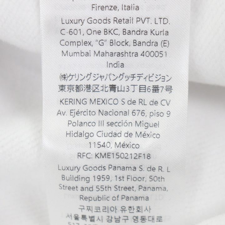 Pristine GUCCI hoodie Embossed Double G Pullover white cotton mens S 837930