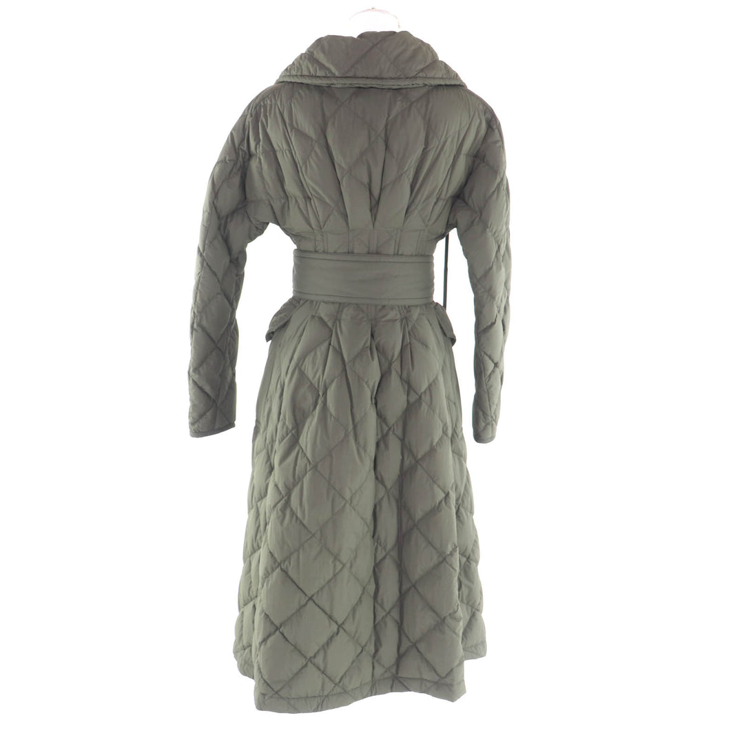 Pristine MONCLER down coat CAPRIER With logo, long length khaki Nylon Women 0