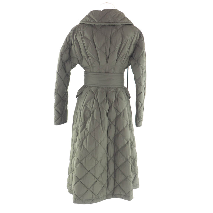 Pristine MONCLER down coat CAPRIER With logo, long length khaki Nylon Women 0