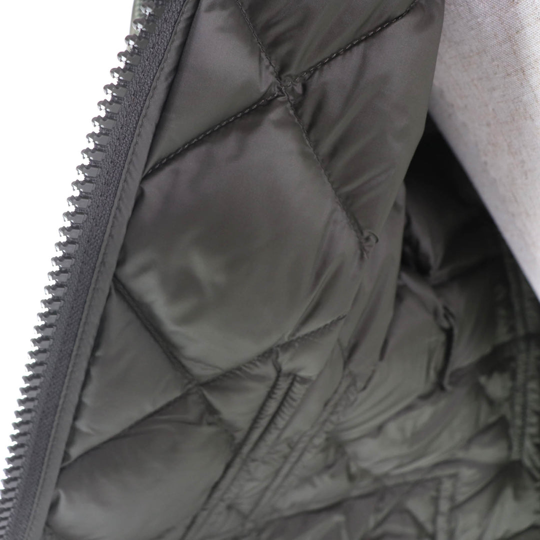 Pristine MONCLER down coat CAPRIER With logo, long length khaki Nylon Women 0
