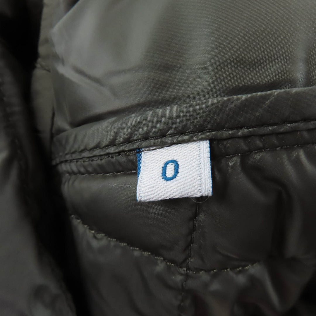 Pristine MONCLER down coat CAPRIER With logo, long length khaki Nylon Women 0