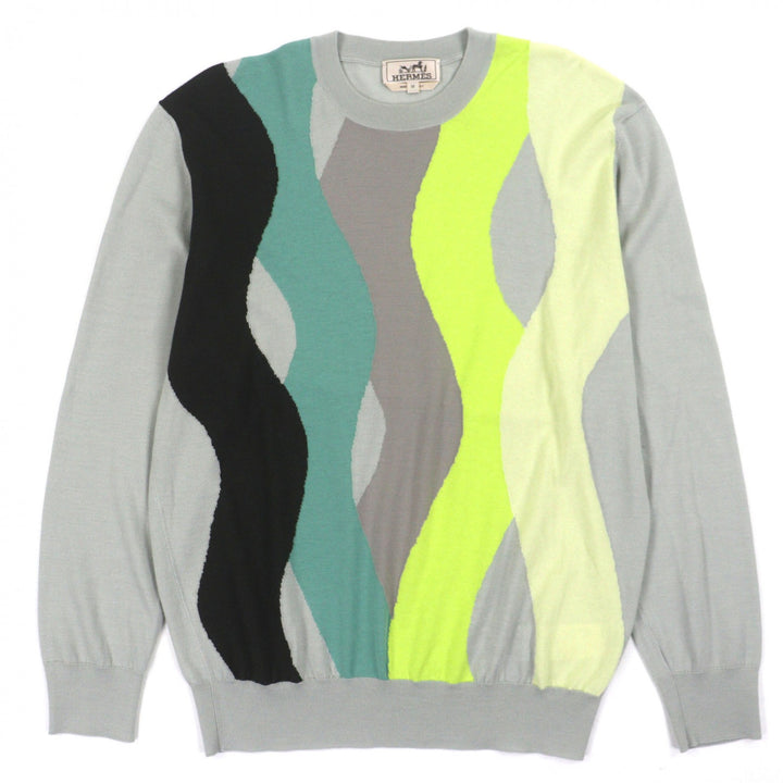 Excellent HERMES sweater multicolor cashmere mens M
