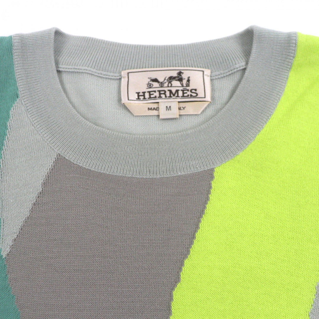 Excellent HERMES sweater multicolor cashmere mens M